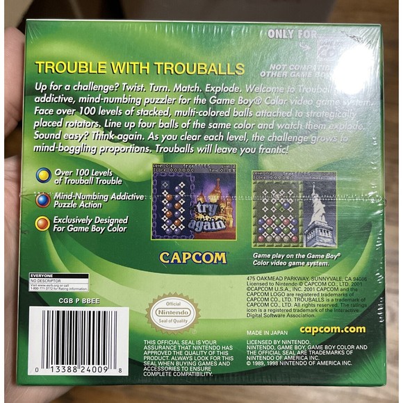 Trouballs (Nintendo Game Boy Color, 2001) Brand New Sealed - Picture 2 of 6